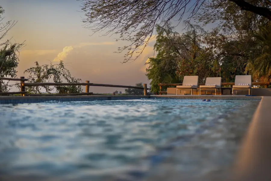 The pool at&nbsp;sunset